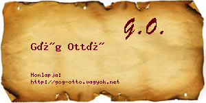 Góg Ottó névjegykártya